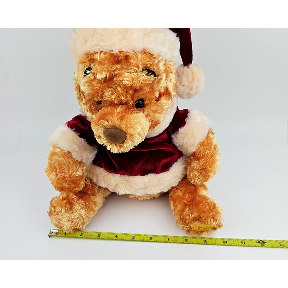 Disney Store Winnie the Pooh Traditions Plush Exclusive CHRISTMAS SANTA 11 inch - Picture 10 of 12
